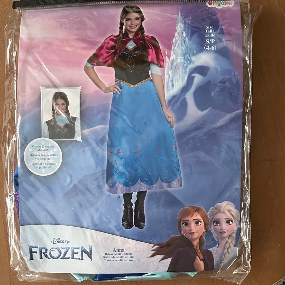 Disney Frozen Anna Costume - Blue and Pink